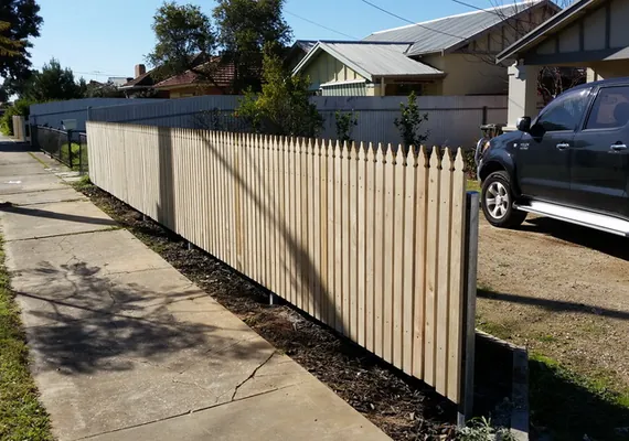 Traditional timber picket fence, Geelong